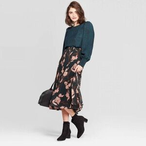 A New Day Women's Pink and Green Skirt size xl like new